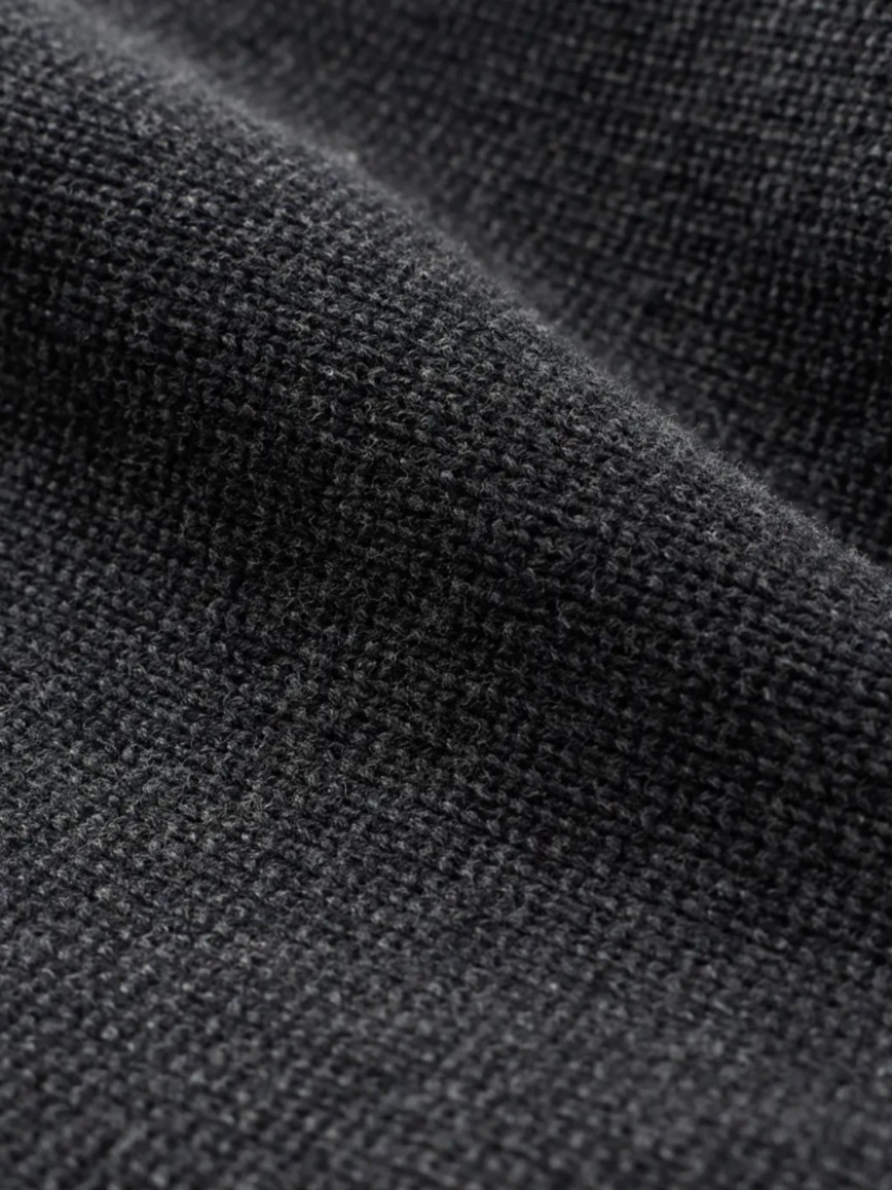 Quince Dark Gray Ribbed Knit 100% Organic Cotton Sweater Jacket Small - Picture 4 of 16